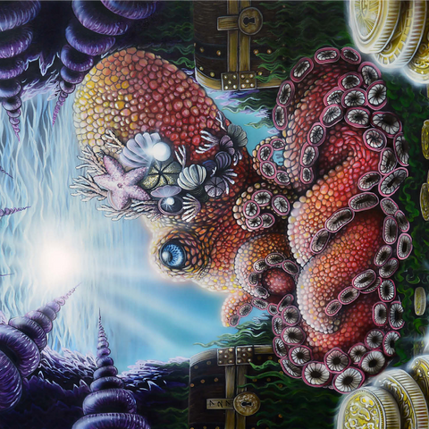 Agora Octopus Treasure - Dakota Daetwiler 1000 Jigsaw Puzzle 3D Modell