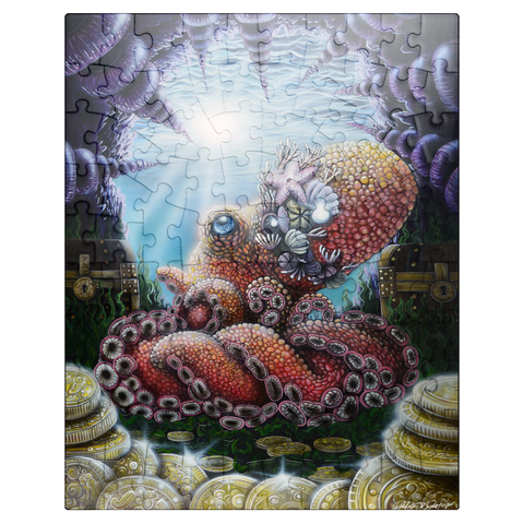 puzzleplate Agora Octopus Treasure - Dakota Daetwiler 100 Jigsaw Puzzle