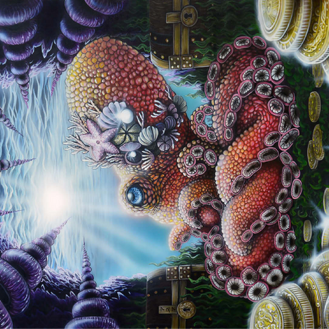 Agora Octopus Treasure - Dakota Daetwiler 100 Jigsaw Puzzle 3D Modell