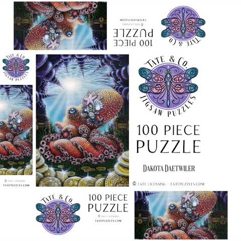 Agora Octopus Treasure - Dakota Daetwiler 100 Jigsaw Puzzle box 3D Modell
