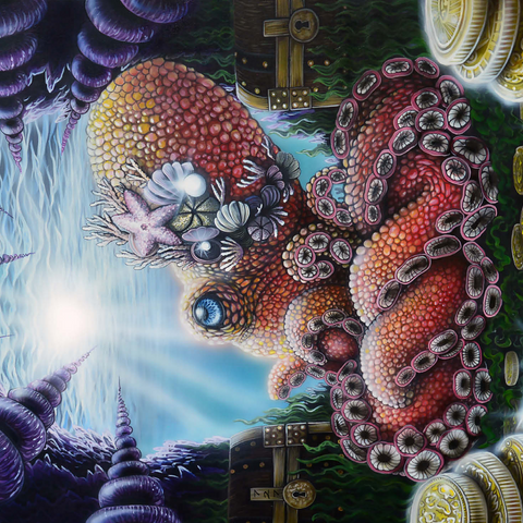 Agora Octopus Treasure - Dakota Daetwiler 500 Jigsaw Puzzle 3D Modell