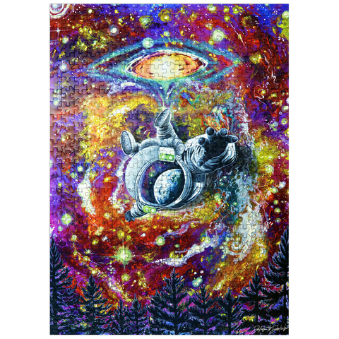 puzzleplate Abduction Astronaut Space Galaxy - Dakota Daetwiler 500 Jigsaw Puzzle
