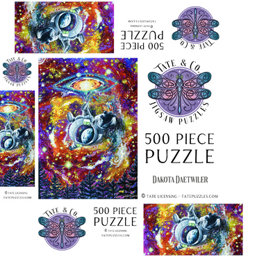 Abduction Astronaut Space Galaxy - Dakota Daetwiler 500 Jigsaw Puzzle box 3D Modell