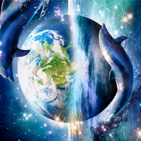 Star Dolphin from the Deep Space Seas - Random Galaxy 1000 Jigsaw Puzzle 3D Modell