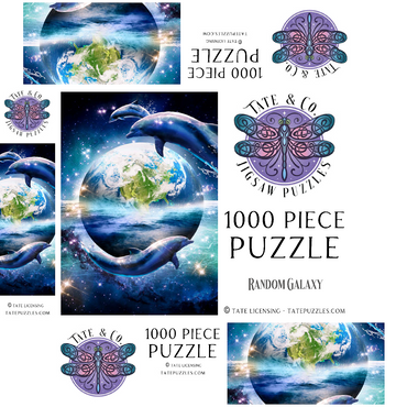 Star Dolphin from the Deep Space Seas - Random Galaxy 1000 Jigsaw Puzzle box 3D Modell