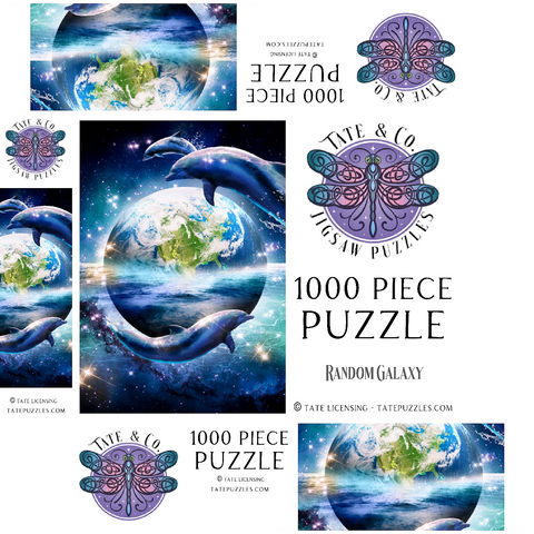 Star Dolphin from the Deep Space Seas - Random Galaxy 1000 Jigsaw Puzzle box 3D Modell