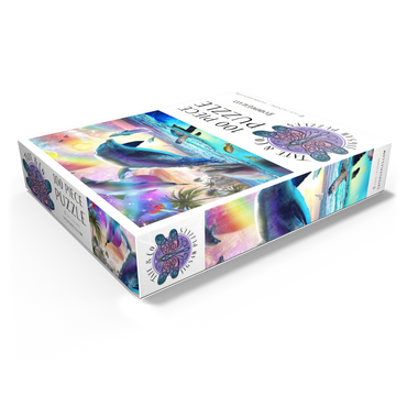 Cosmic Rainbow Dolphin of the Outer Seas - Random Galaxy 100 Jigsaw Puzzle box view1