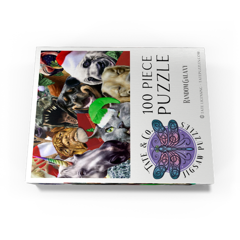 Festive Animal Christmas Carollers - Random Galaxy 100 Jigsaw Puzzle box view3