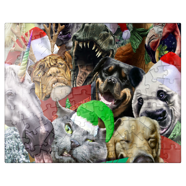 puzzleplate Festive Animal Christmas Carollers - Random Galaxy 100 Jigsaw Puzzle