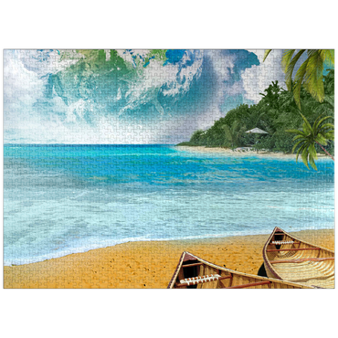 puzzleplate Beach Vacation Paradise Getaway - Random Galaxy 1000 Jigsaw Puzzle