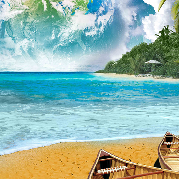 Beach Vacation Paradise Getaway - Random Galaxy 1000 Jigsaw Puzzle 3D Modell