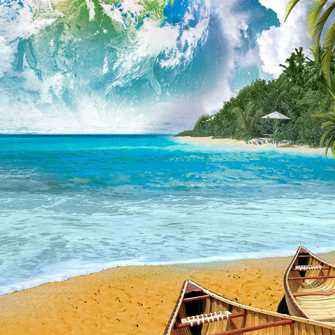 Beach Vacation Paradise Getaway - Random Galaxy 100 Jigsaw Puzzle 3D Modell