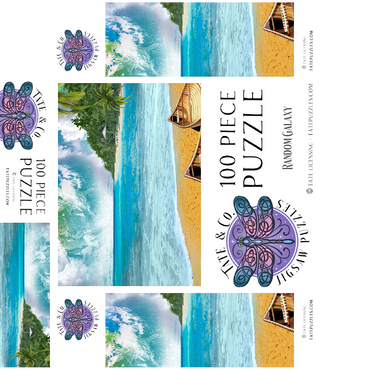 Beach Vacation Paradise Getaway - Random Galaxy 100 Jigsaw Puzzle box 3D Modell