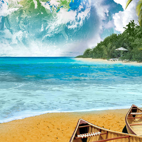 Beach Vacation Paradise Getaway - Random Galaxy 500 Jigsaw Puzzle 3D Modell