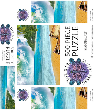 Beach Vacation Paradise Getaway - Random Galaxy 500 Jigsaw Puzzle box 3D Modell