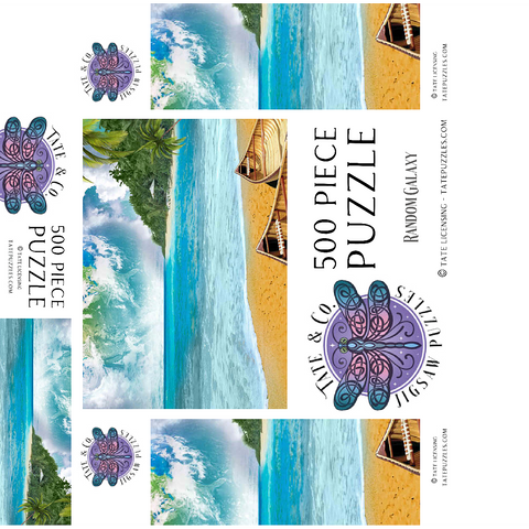 Beach Vacation Paradise Getaway - Random Galaxy 500 Jigsaw Puzzle box 3D Modell