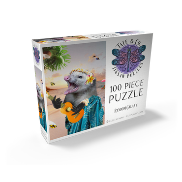 Aloha Opossum Enjoying Hawaiian Vibes - Random Galaxy 100 Jigsaw Puzzle box view2