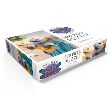 Aloha Opossum Enjoying Hawaiian Vibes - Random Galaxy 500 Jigsaw Puzzle box view1