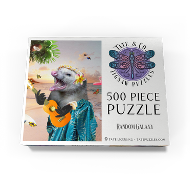 Aloha Opossum Enjoying Hawaiian Vibes - Random Galaxy 500 Jigsaw Puzzle box view3