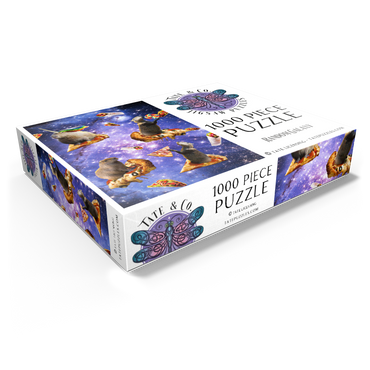 Space Capybara Enjoying a Cosmic Pizza Feast - Random Galaxy 1000 Jigsaw Puzzle box view1