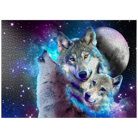puzzleplate Interstellar Wolf Pack of the Cosmic Skies - Random Galaxy 1000 Jigsaw Puzzle