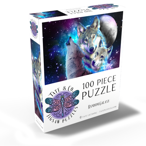 Interstellar Wolf Pack of the Cosmic Skies - Random Galaxy 100 Jigsaw Puzzle box view2