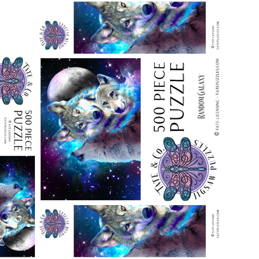 Interstellar Wolf Pack of the Cosmic Skies - Random Galaxy 500 Jigsaw Puzzle box 3D Modell