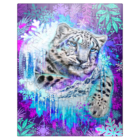 puzzleplate Snow Leopard Animal Spirit - Sheena Pike 100 Jigsaw Puzzle