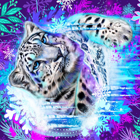 Snow Leopard Animal Spirit - Sheena Pike 100 Jigsaw Puzzle 3D Modell