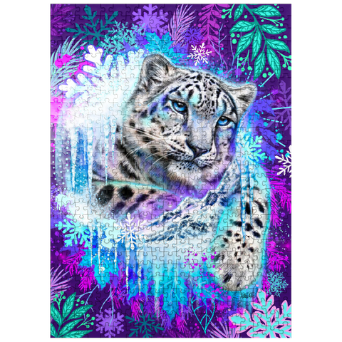 puzzleplate Snow Leopard Animal Spirit - Sheena Pike 500 Jigsaw Puzzle