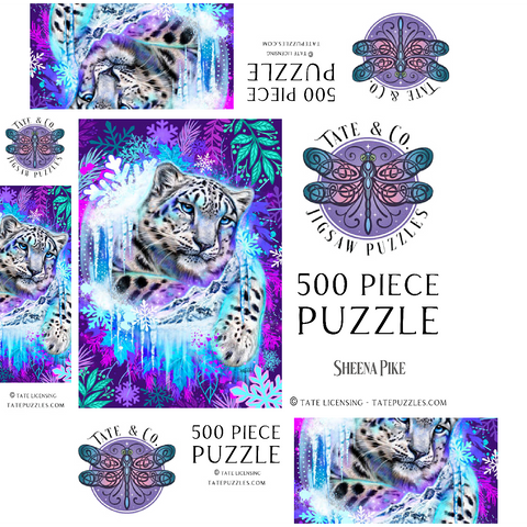 Snow Leopard Animal Spirit - Sheena Pike 500 Jigsaw Puzzle box 3D Modell