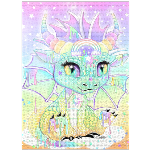puzzleplate Sweet Pastel Lil Dragon - Sheena Pike 1000 Jigsaw Puzzle