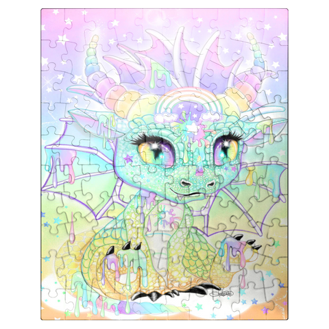 puzzleplate Sweet Pastel Lil Dragon - Sheena Pike 100 Jigsaw Puzzle