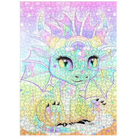 puzzleplate Sweet Pastel Lil Dragon - Sheena Pike 500 Jigsaw Puzzle