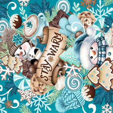 Sweet Snowman Christmas Stack - Sheena Pike 100 Jigsaw Puzzle 3D Modell