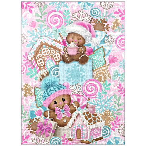 puzzleplate Sweet Gingerbread Christmas Stack - Sheena Pike 1000 Jigsaw Puzzle