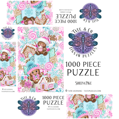 Sweet Gingerbread Christmas Stack - Sheena Pike 1000 Jigsaw Puzzle box 3D Modell