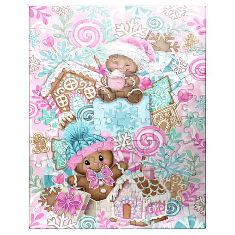 puzzleplate Sweet Gingerbread Christmas Stack - Sheena Pike 100 Jigsaw Puzzle