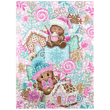 puzzleplate Sweet Gingerbread Christmas Stack - Sheena Pike 500 Jigsaw Puzzle