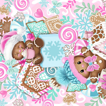 Sweet Gingerbread Christmas Stack - Sheena Pike 500 Jigsaw Puzzle 3D Modell