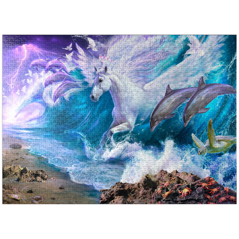 puzzleplate Strength and Grace Ocean Horse - Jeff Haynie 1000 Jigsaw Puzzle