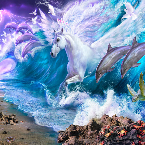 Strength and Grace Ocean Horse - Jeff Haynie 100 Jigsaw Puzzle 3D Modell