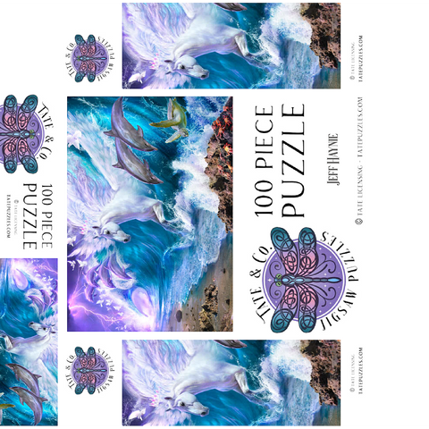 Strength and Grace Ocean Horse - Jeff Haynie 100 Jigsaw Puzzle box 3D Modell