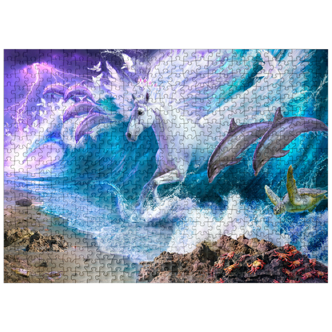 puzzleplate Strength and Grace Ocean Horse - Jeff Haynie 500 Jigsaw Puzzle