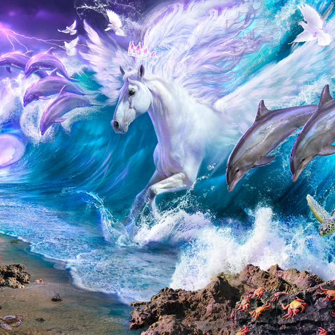 Strength and Grace Ocean Horse - Jeff Haynie 500 Jigsaw Puzzle 3D Modell