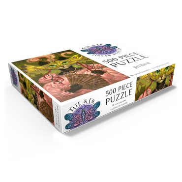 Incatneato Mardi Gras Cat - Jeff Haynie 500 Jigsaw Puzzle box view1