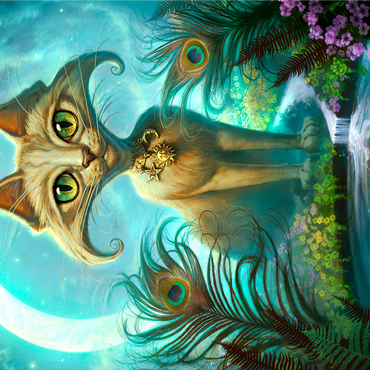 Reflections Cat Green Reflection Pool - Jeff Haynie 1000 Jigsaw Puzzle 3D Modell