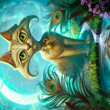 Reflections Cat Green Reflection Pool - Jeff Haynie 100 Jigsaw Puzzle 3D Modell