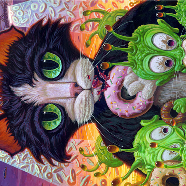 Cats Aliens And Donuts - Jeff Haynie 1000 Jigsaw Puzzle 3D Modell
