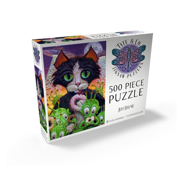 Cats Aliens And Donuts - Jeff Haynie 500 Jigsaw Puzzle box view2